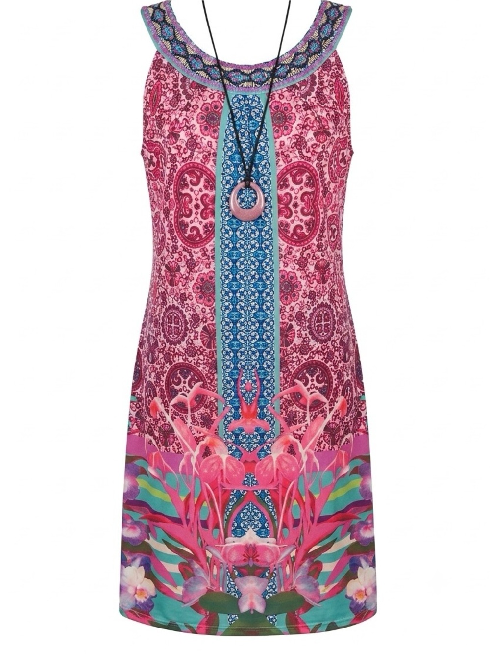Hale Bob Tribal Dress & Boho Necklace
